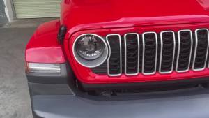 OnlyF U Car Front Grille Grill Insert Headlight Lamp Decoration Cover for Jeep Wrangler JL 2024 Up/for Jeep Gladiator JT 2024 Up Y5R7K