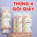[THÙNG 4 GÓI] Khăn giấy rút Top Gia treo tường đa sắc 1280 tờ, dập vân 4D, siêu dai và mềm mịn. 