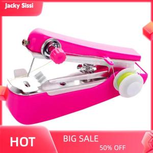 Jacky 1 Set Mini Sewing Machine Fast Stitch Labor-saving Fabric Clothes Sewing Tools Handheld Portable Mini Manual Sewing Machine