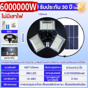ส่งเสาไฟ🎁 รับประกัน30ปี 25000000Wไฟโซล่าเซลล์ ไฟสนาม UFO ไฟถนนยูเอฟโอ ไฟถนนled กันน้ำ ป้องกันฟ้าผ ไฟภายนอกอาคาร ไฟกลางคืนฟรี ไฟสปอทไลท์โซล่าเซล ขั้วหลอดไฟเซ็นเซอร์