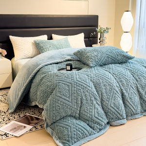 【Super low price】Fluffy Bedding Set Autumn Winter Warm Faux Fur Bedding Set for Twin Double Queen King Size Soft Duvet Cover Bed Sheet Pillowcase