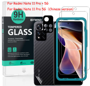 Tấm Bảo Vệ Kính Cường Lực Ibywind Redmi Note 11 Pro + 5G / Redmi Note 11 Pro 5G (Chinese version)  [Gói 2 Chiếc] [Bảo Vệ Lưng Bằng Sợi Carbon]-Trong Suốt Với Miếng Bảo Vệ Ống Kính Caear