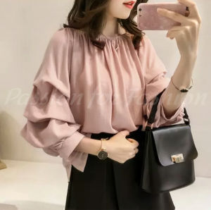 Blouse Wanita Korean Style Veil Import