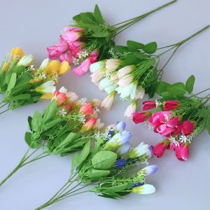LDG FL16 (Tanpa Pot) Bunga Tulip Bouqet Artificial Bunga Plastik Dekorasi Rumah Ruangan Tanaman Hias Import Murah