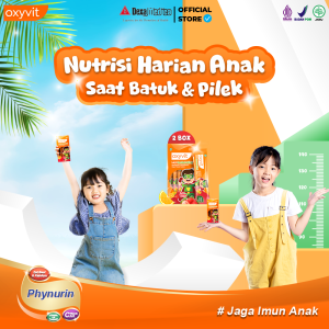 Oxyvit Kidz Drink - Vitamin Herbal Untuk Batuk Pilek Anak - Rasa Orange Berry - 2 Box