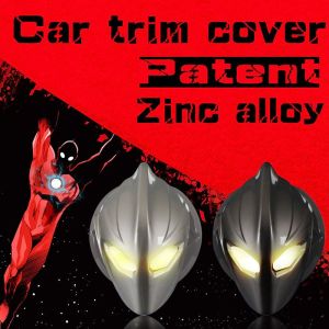 DM Ultraman Car Interior Engine Ignition Start Stop Push Button Switch Button Cover Trim Sticker 3D Car Accessories