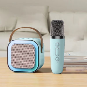 Loa Karaoke Mini Bluetooth K12 công suất 10W kèm 2 micro không dây loa hát karaoke mini bluetooth 2 mic âm thanh cực hay
