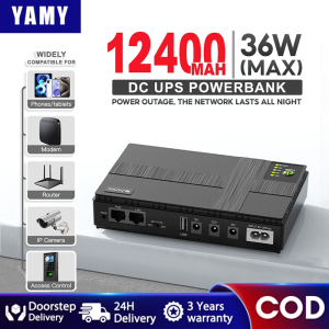 YAMY UPS Power Supply For Wifi Router powerbank Modem Power Bank CCTV 10400mAh Battery Backup