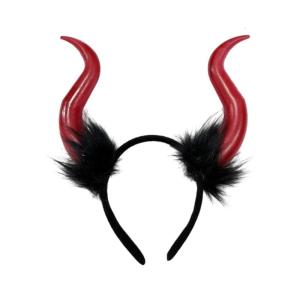 Resin Devil Horns Hair Band Lightweight Costuming Essential For Cosplay Carnivals Birthday Celebrations