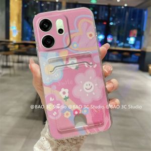 ใหม่ เคส Phone Case OPPO Reno14 Pro 14F Reno 14 F A5i Pro 5G ย้อนยุคแฟชั่นดอกไม้หัวใจการ์ดเคสโทรศัพท์กันกระแทกที่สร้างสรรค์นิ่มลายการ์ตูนน่ารักฝาหลัง2025
