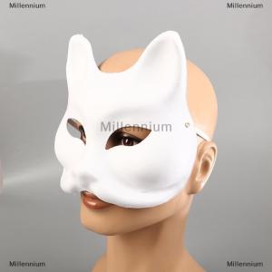 [COD] Millennium DIY Anime Foxes Mask Japanese Cosplay Rave Hand-Painted Cat Masks Masquerade Festival Party Props