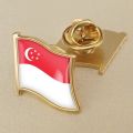 ✙❈♂ Singapore Flag Pin Coat of Arms of Singapore/Singaporeans Flag National Emblem Brooch/Badges/Lapel Pins. 