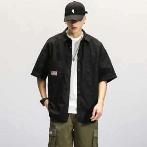 Kaos Polo Shirt Pria Oversized Kaos Polo Pria Premium Kaos Pria Berkerah Polo Korea Oversize Poloshirt Korean Style Retro street polo shirt short sleeve T-shirt men T shirt Pria Baju Premium Ukuran Jumbo t shirt polos pria kaos lengan pendek