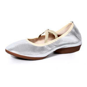 Dance shoes square dance shoes flat-soled dance shoes soft-soled canvas shoes leather-toe practice shoes teacher shoes Latin dance shoes 2025