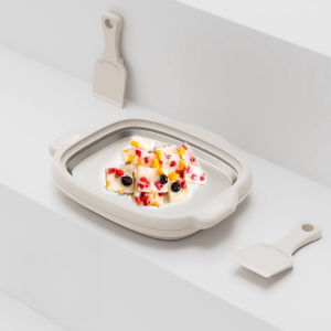 Kitchenette Fried Ice Machine Fried Ice Cream Maker Machine with Shovels Ice Cream DIY Maker Fried Ice Tray Homemade Ice Cream Roll