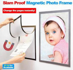 Magnetic Picture Frames Photo Magnets Photoframe Refrigerato PVC Cadre Durable Adhesive Menu Bulletin Board Certificates