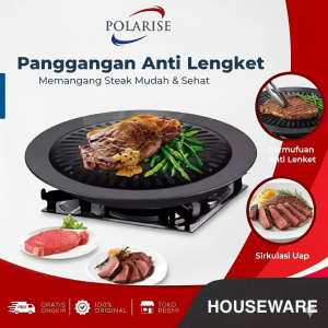 Panggangan BBQ Bulat 32 Cm Alat Panggang Grill Anti Lengket panas merata ultra grill Smoke Less