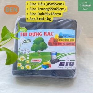 [Set 3 cuộn 1kg]Túi rác tự hủytúi đựng rác 3 size hiệu EIG nhựa tự hủy có thể chọn màu-3 miền food vina