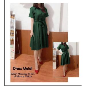 MM Dress Meidi (COD) Casual Dress Santai Selutut