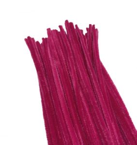 ลวดกำมะหยี่ ขนาด 6 มิล ยาว30cm (100เส้น) สีล้วน  DIY Velvet Wire