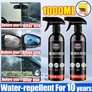 Repels Water for 10 Years Windscreen rain repellent Anti fog spray 500ml Rain repellent car Rainproof car mirror car window rain coating 车镜防雨水 玻璃油膜去除剂 glass oil film remover Nano-coating strong anti rain & fog Windscreen cleaner Car mirror anti rain