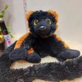 Red Ruffed Lemur Plush Soft Toy Realistic Safari Animals Stuffed Toy. 