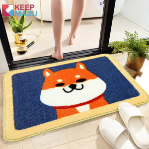 Mat Keset Bulu Rumah Kamar Mandi Serbaguna Cute Animals Anti-Slip45 X 65cm