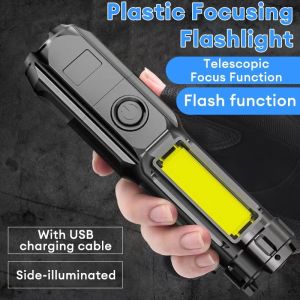 ไฟฉาย ไฟฉายแรงสูง กันน้ำ ไฟฉายแรงสูงพกพา ไฟฉายแรงสูง ไฟฉายซูมได้ ในตัวแบตเตอรี่ ใช้งานยาวนาน100000ชม