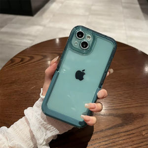 CrashStar Transparent Silicone Soft Shockproof Phone Case With Folding Invisible Stand For iPhone 17 16 15 14 Pro Max Plus 13 12 Pro Max 11 Fashion Simple Phone Casing Clear Anti-fall Cover With Full Cover Lens Camera Protection Hot Sale