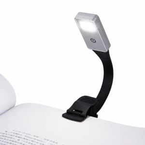 FFBH USB Rechargeable LED Reading Light 3-Level Stepless Dimming LED Book Light Easy Clip Night Reading Lamp for XTEINK X3/X4 Q9Z6P