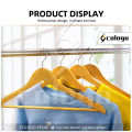 【Cologo】 Wooden clothes hanger solid wood drying seamless drying rack 44.5CM wood hanger 05. 