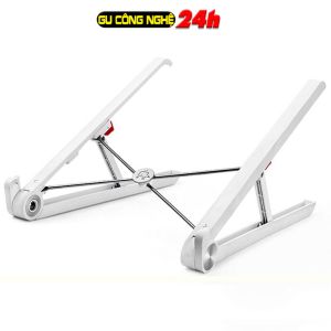 Giá đỡ laptop nhôm thiết kế thông minh 2 tầng điều chỉnh độ cao gấp gọn nâng tản nhiệt laptop N8