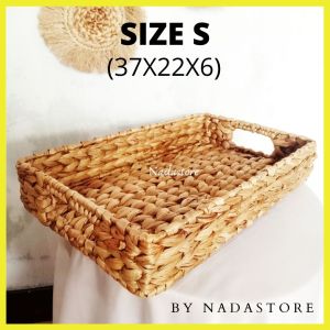 BEST SELLER TRAY / NAMPAN / BAKI / ANYAMAN ECENG GONDOK / RECTA TRAY / WATER HYACINTH / KERANJANG ANYAMAN / NAMPAN AQUA / BAKI / NAMPAN ANYAMAN ENCENG GONDOK / WADAH SAJI / TEMPAT PENYAJIAN