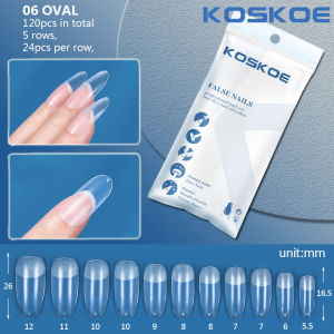 BORN PRETTY KOSKOE 120pcs Press on False Nails Coffin Semi-Frosted Full Cover UV Gel Nails Fake Tips Capsule Extension Tool