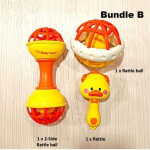 M&B Baby Rattle Toys Mainan Untuk Bayi 3m+ dengan Pelbagai Bentuk