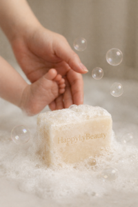 Baby Bliss Handmade Soap 100g – Gentle Moisture & Mild Care for Sensitive or Newborn Skin | baby soap | handmade baby soap | natural baby soap | hydrating baby soap | gentle soap | moisturizing soap | sensitive skin soap | mild baby soap | HappyLyBeauty