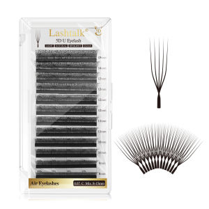 Lashtalk 4D 3D รูปตัวยูขนตาปลอม5D U C D Curl Mix8-15mm Bloom พัด Premade ขนตาปลอมเพิ่มความหนา Air Material มิงค์ขนตาปลอมธรรมชาติจาก Nagaraku