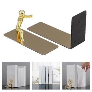 Book End กังฟูชายที่คั่นหนังสือที่กั้นหนังสือที่กั้นหนังสือตกแต่งหนังสือโลหะชั้นวางของการสนับสนุนที่คั่นหนังสือสำหรับสำนักงาน