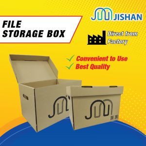 [1pc] File Box with Lid & Handle/A4 Archfile Storage Carton Office Paper Document File/Moving Box/Kotak Simpanan Fail