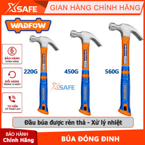 Búa nhổ đinh 220g-560g WADFOW WHM3308 đầu búa rèn thả xử lý nhiệt thép carbon tay cầm hai màu chống trơn trượtchính hãng