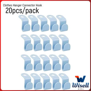 W.EL【มีสินค้าในสต๊อก】 ตะขอเก็บเสื้อผ้า 20 ชิ้น/แพ็ค ประหยัดพื้นที่ เพิ่มพื้นที่แขวนเสื้อในตู้เสื้อผ้า Clothes Hanger Connector Hook