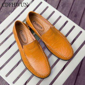 CDFHWUN Giày Lười Thời Trang Cho Nam Giày Lười Da Đơn Giản Giày Lười Mềm May Thủ Công Giày Cao Su Nhẹ Đế Trang Trọng Giày Lười