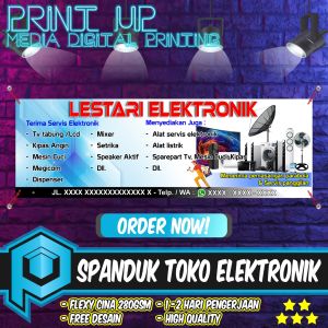 Banner Spanduk TOKO ELEKTRONIK / Spanduk Usaha ALAT ELEKTRONIK / Ukuran 3x1