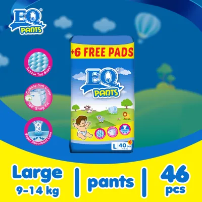 EQ Pants Large (9-14 kg) - 40 pcs x 1 pack (40 pcs) - Diaper Pants