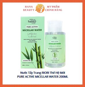 Nước Tẩy Trang Thế Hệ Mới RIORI - 𝐏𝐔𝐑𝐄 𝐀𝐂𝐓𝐈𝐕𝐄 𝐌𝐈𝐂𝐄𝐋𝐋𝐀𝐑 𝐖𝐀𝐓𝐄𝐑 200ML