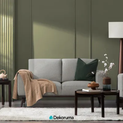 Dekoruma SINJU Sofa Tamu Minimalis 2 Dudukan / Sofa 2 Seater - Abu-Abu