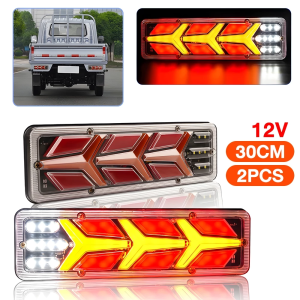 ไฟท้าย 12Vและ24V LED ยาว32ซม. ไฟท้ายพร้อมไฟเลี้ยววิ่ง -โครงเหล็ก ไฟสัญญาณรถยนต์ รถบรรทุก และทั่วไป