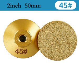 SIDSI 45/60/100# Flat Grinding Head Brazing Edge Brazed Carborundum+Metal Abrasive Polishing Stone Efficient Tile Trimming Profile Grinding Wheel Marble M10 Thread