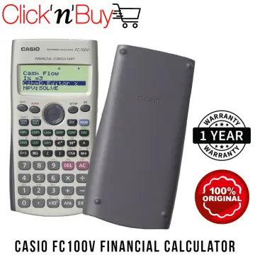 Casio FC100V Financial Calculator. Casio FC 100V. Local SG Seller. Local SG Stock. 1 Year Warranty. Express Shipping. Comes With Slide On Hard Case. Lazada Singapore