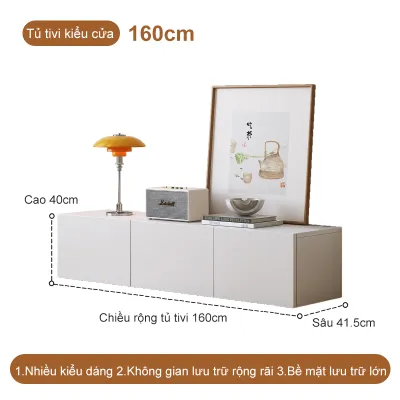 BMZAR Kệ Tivi Kệ Tivi Phòng Khách - Tủ Gỗ Đa Năng Nằm Ngang Để Đồ Rộng Rãi khả năng chứa đồ lớn làm có chịu tải trọng 200kg